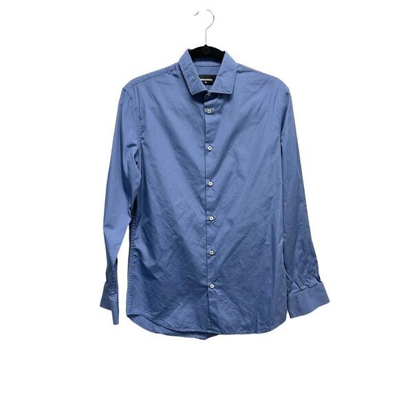 Dsquared2 Button Up Shirt Cotton Blue Men’s‎ Size 46 - Picture 1 of 7